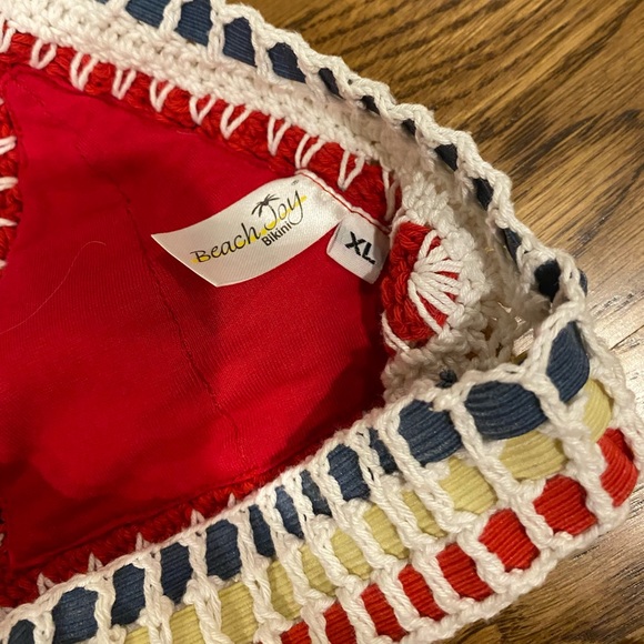 Knit Red White and Blue Bikini Set - Picture 3 of 4